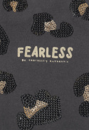 Bluzka fearless grafitowa z cekinami BOBOLI