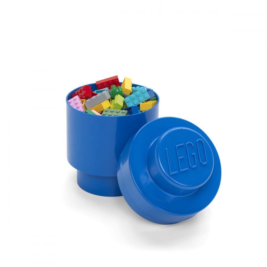 LEGO Pojemnik klocek okrągły brick 1 niebieski