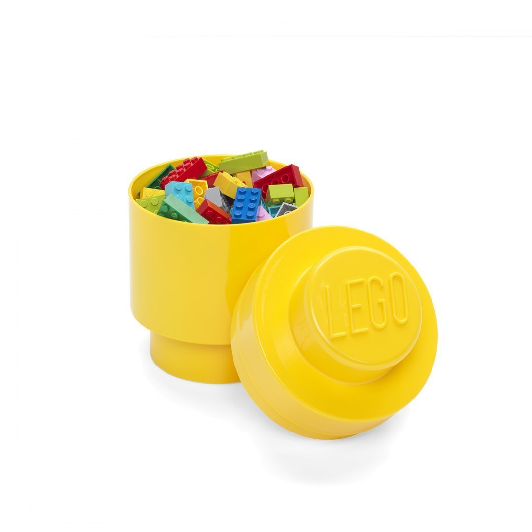 LEGO Pojemnik klocek okrągły brick 1 żółty