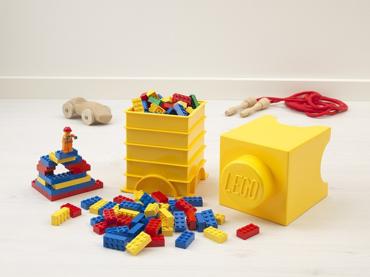 LEGO Pojemnik klocek brick 1 żółty