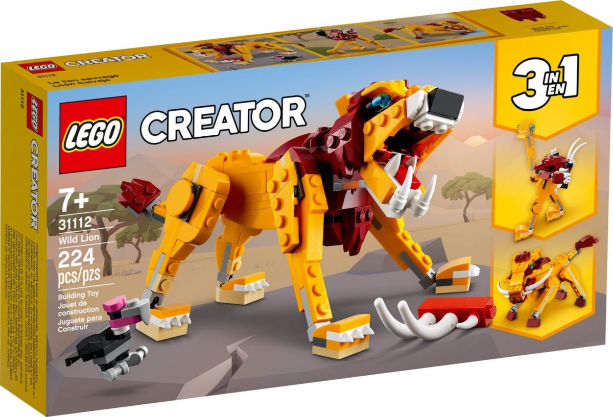 LEGO CREATOR 3W1 Dziki lew 31112