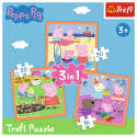 TREFL PUZZLE 3w1 Pomysłowa świnka PEPPA 34852