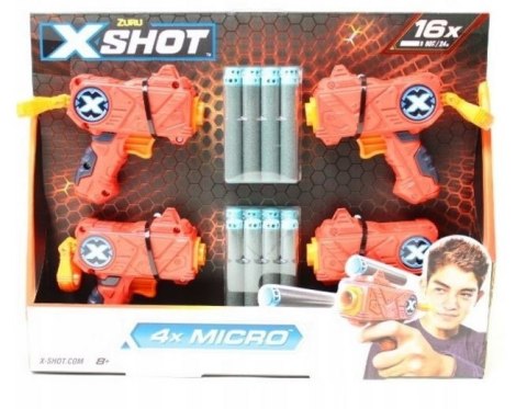 ZURU X-Shot Zestaw wyrzutni Excel Micro 4-pak 16 strzałek