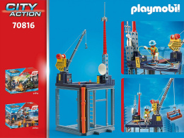PLAYMOBIL CITY ACTION Starter Pack Plac budowy z wciągarką linową 70816