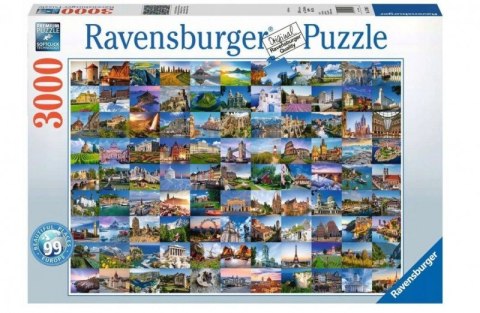 Ravensburger Polska Puzzle 3000 elementów 99 pięknych miejsc w Europie