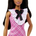Mattel Barbie Fashionistas lalka w różowej kraciastej sukience