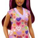 Mattel Barbie Fashionistas lalka w serduszkowej sukience