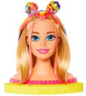 Mattel Barbie Głowa do stylizacji neonowa tęcza blond włosy