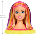 Mattel Barbie Głowa do stylizacji neonowa tęcza blond włosy