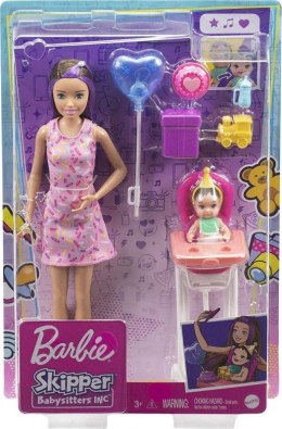 Mattel Lalka Barbie Skipper Klub Opiekunek Krzesełko Mini Urodziny GRP40