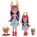 Mattel Lalki Enchantimals Danessa i Danetta Deer Lalki siostry