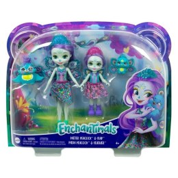 Mattel Lalki Enchantimals Patter i Piera Peacock Lalki siostry