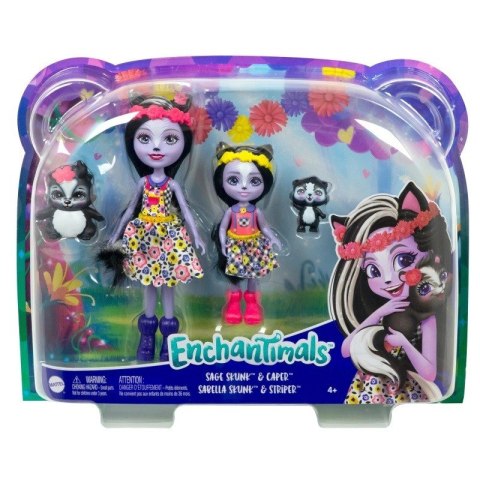 Mattel Lalki Enchantimals Sage i Sabella Skunk Lalki siostry