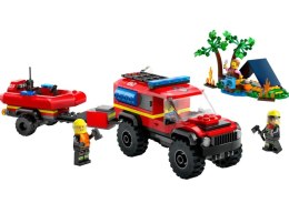 LEGO Klocki City 60412 Terenowy wóz strażacki z łodzią ratunkową