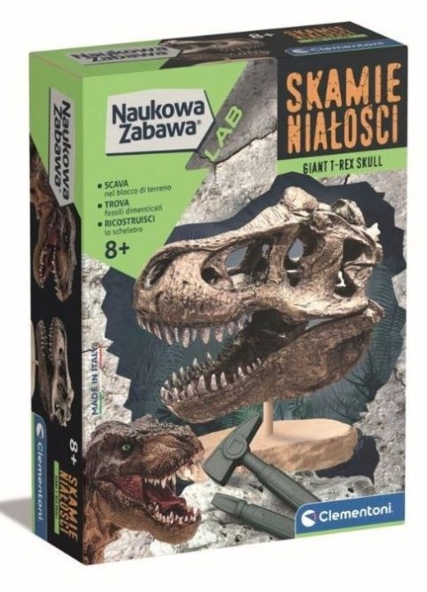 Clementoni Zestaw naukowy Skamieniałosci Czaszka T-rex