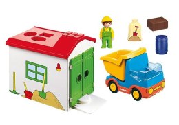 Playmobil Zestaw z figurkami 1.2.3 70184 Ciężarówka z garażem sorter