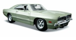 Maisto Model kompozytowy Dodge Charger R/T 1969 srebrny