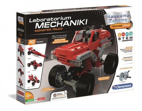 Clementoni Zestaw konstrukcyjny Laboratorium Mechaniki Monster Truck