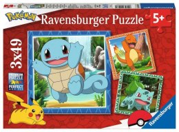 Ravensburger Polska Puzzle 3x49 elementów Pokemony
