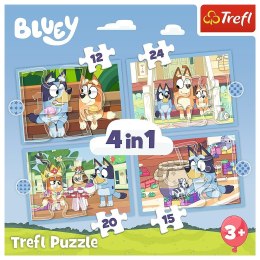 Trefl Puzzle 4w1 Bluey i świat
