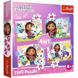 Trefl Puzzle 4w1 Przygody Gabi Koci Domek Gabi