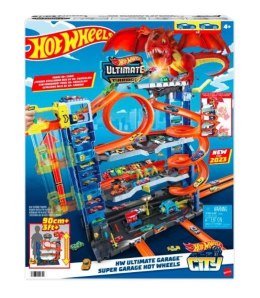 Hot Wheels Zestaw City Mega Garaż Atak smoka