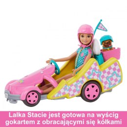 Mattel Lalka Barbie Stacie i pojazd filmowy Gokart