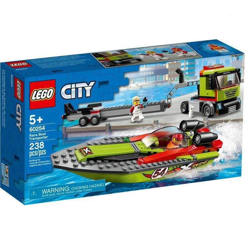 LEGO CITY Transporter łodzi wyścigowej 60254