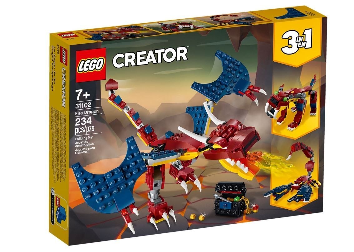 LEGO CREATOR 3w1 Smok ognia 31102