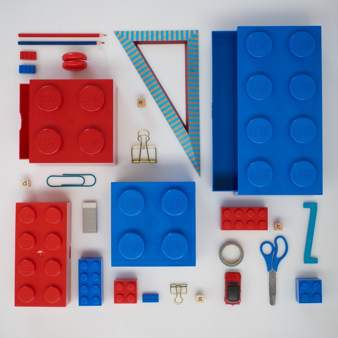 LEGO Pojemnik - szuflada 4 biurko (czerwona)