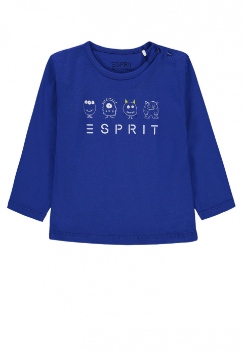 Koszulka niebieska z nadrukiem stworków ESPRIT
