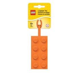 LEGO zawieszka do bagażu klocek pomarańczowy