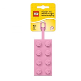 LEGO zawieszka do bagażu klocek różowy