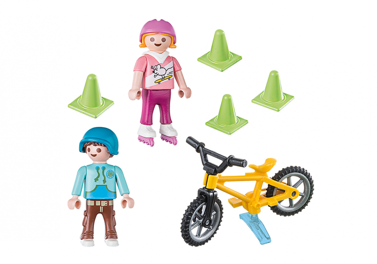 PLAYMOBIL Dzieci na rolkach i rowerze 70061