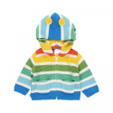 Sweter z kapturem w kolorowe paski 132129-1145 BOBOLI
