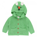 Sweter z kapturem w kolorze zielonym 112037-4529 BOBOLI
