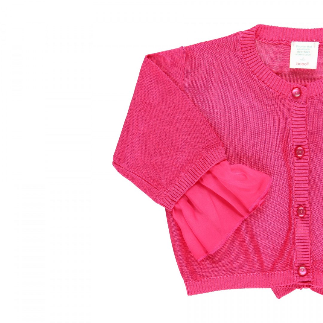 Elegancki sweter w kolorze różowym dla dziewczynki BOBOLI