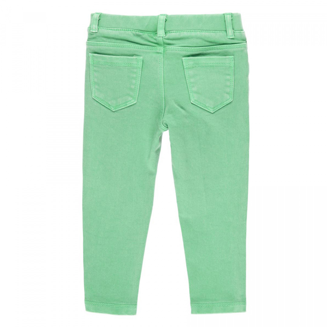 Spodnie elastyczne zielone dla dziewczynki BOBOLI