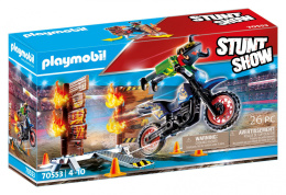 PLAYMOBIL STUNT SHOW Pokaz kaskaderski: Motor z płonąca przeszkodą 70553