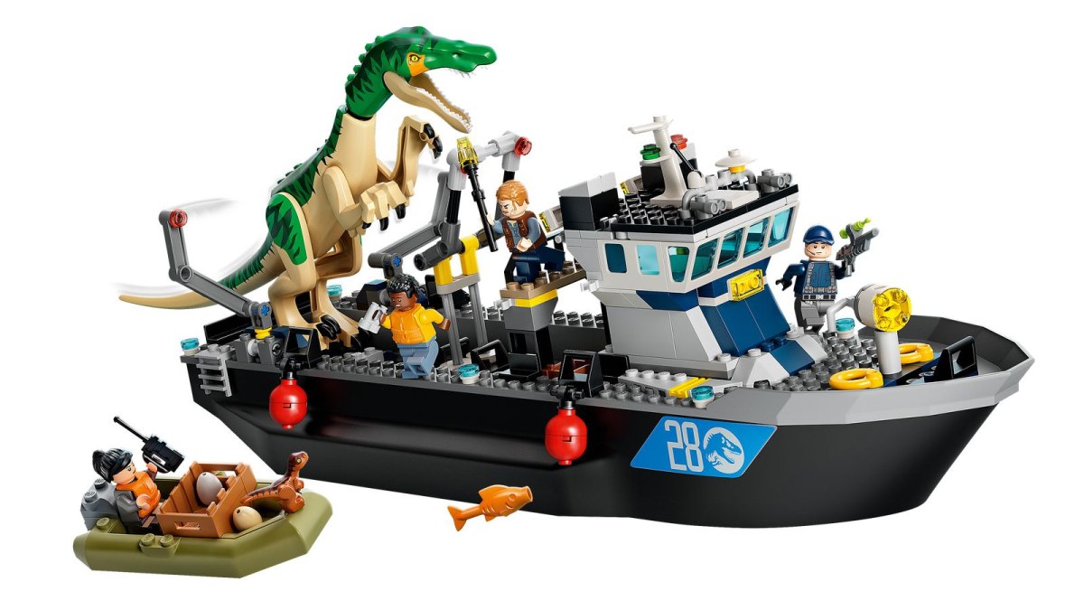 LEGO JURASSIC WORLD Barionyks i ucieczka łodzią 76942